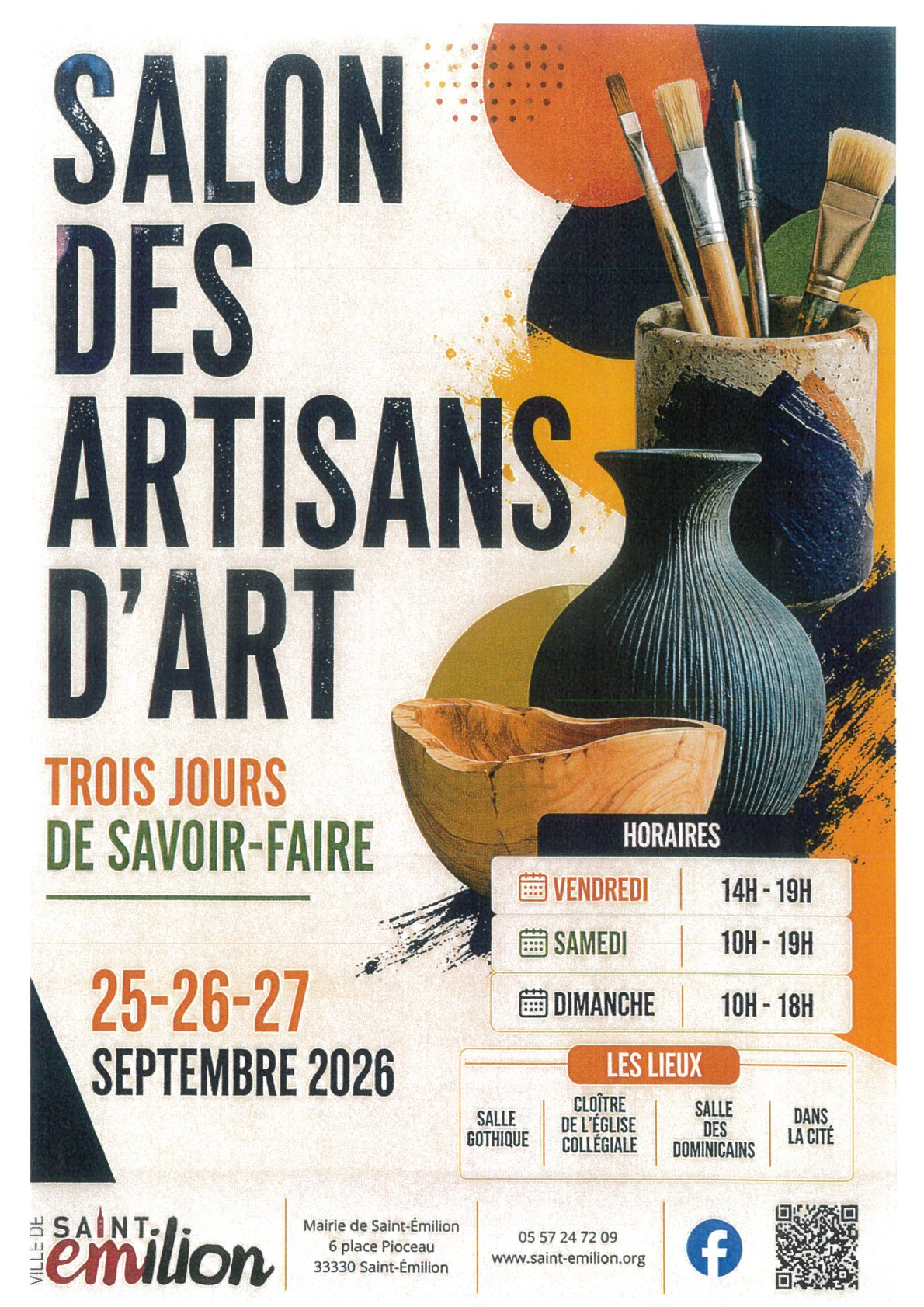 affiche artisans d'art saint emilion